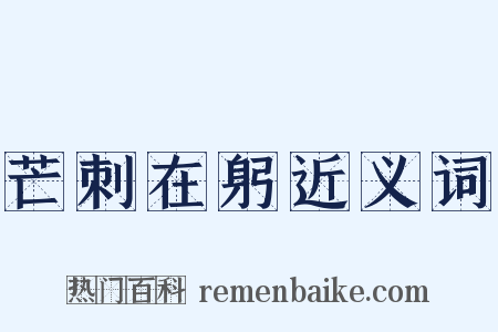 芒刺在躬近义词是什么意思的图片